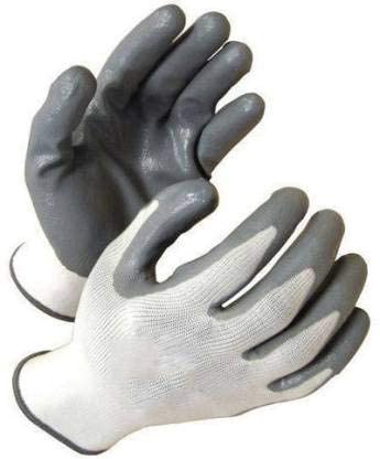 Cut Resistant Rubber Gloves Used for Gardening and Home Working with Sharp Items (Pack Of - 8, White) 2