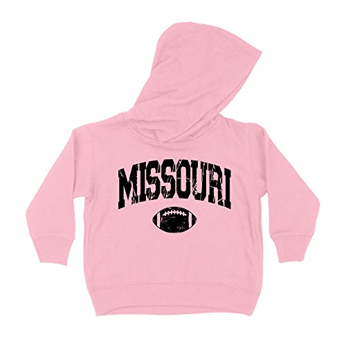 Football Missouri Collegiate Kids Hoodie Sweatshirt Toddler 2T Light Pink