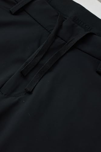 Image of SNITCH Men Trousers | Slim Fit Mid Rise Solid Design | Rayon Blend with Medium Stretch & Smooth Texture | Button & Zip Closure for Casual & Office Wear