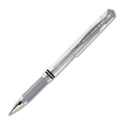 Bolígrafo uni-ball Gel Impact Roller Ball Plata Mediano miniatura 4
