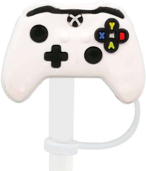 Miniatura 3 de Tapa grande de 0.394 in para popote de videojuegos Stanley Cup de 40 oz 30 oz de silicona de dibujos animados de paja tapas de paja tapas