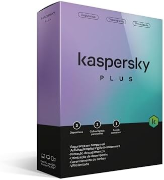 Kaspersky Antivírus PLUS - 3 Dispositivos - 1 ano