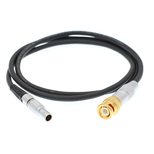 DRRI BNC to 5 pin Male ARRI Alexa TIME Code Cable for Sound Devices/Alexa Amira, Straight 5pin Cable, 1 Meters