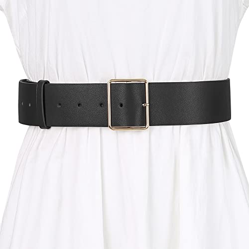 Allegra K PU Leather Belts for Women Metal Pin Buckle 2 Inches Wide Belt for Dress Pants4