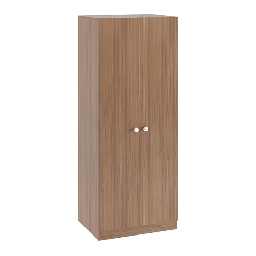 Image of FURNEASER Fanciable Engineering Wood 2 Door Wardrobe Almirah for Clothes | Double Door Cabinet Closet Organizer | Multipurpose Cupboard for Bedroom Living Room | 60 x 42 x 180 CM (Exotic Teak)