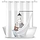 Ttincceer Duschvorhang Hakenlos Cartoon Katze Duschvorhang mit Snap in Liner Cute Kitten Double Layer Bad Vorhang Duschen Katze wasserdicht Badewanne Vorhang 180x188cm