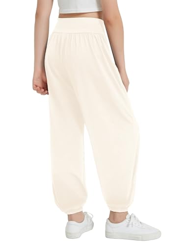 Image of EXARUS 3 Pack Girls Wide Leg Pants Baggy /Tapered Loose Casual Summer | Teen Flowy Tween Beach School Vacation Trousers Youth Junior Preteen Bottoms Lightweight Soft Kids 6-14Y