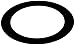 PVC (Polyvinyl Chloride) Round Shim, Black, 0.0125" Thickness, 5/8" ID, 1" OD (Pack of 10)