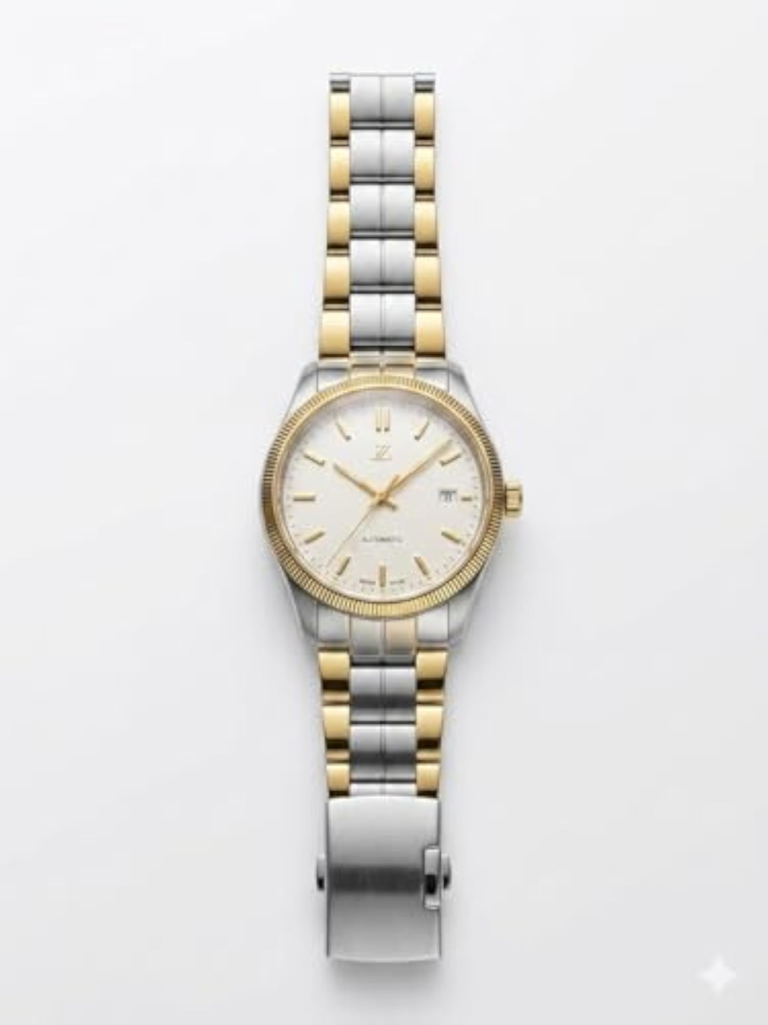 2 Tone Chain Watch Strap, 22mm with Push Lock Clasp