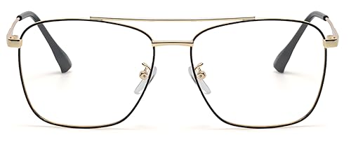 Image of Roshfort Men and Women Wonder Metal Full Rim Square Shape Eyeglasses Anti Reflective Eyewear Spectacles Frame