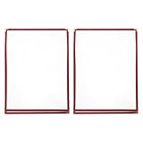 QUMIIRITY Fundas para Menú de Restaurante A4 2 Piezas Cubiertas Transparentes de Pvc Resistente para Portadas de Lista de Precios y Protector de Menú para Cafeterías y Hoteles