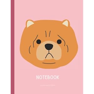 Grumpy Chow Chow Composition Book (Softback, 8.5″ x 11″): College Ruled, 200pgs (Pink)