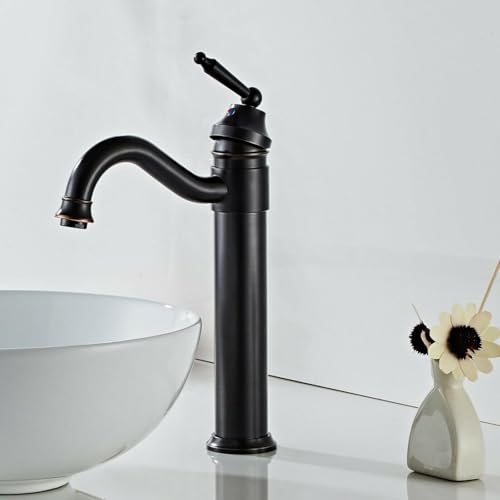 Mélangeur bronze frotté vintage robinetterie rétro pour lavabo de salle de bain