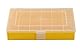 hünersdorff Sortimentskasten PP-Compact mit 12 Fächern | stabile Sortierbox für Schrauben und andere Kleinteile | feste Facheinteilung | 17 x 25 x 4,6 cm, gelb, Matt