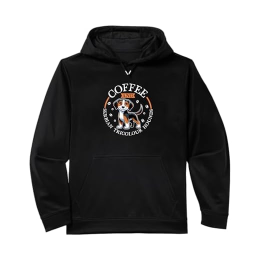 Coffee and Serbian Tricolour Hound Performance Hoodie