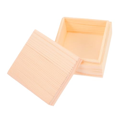 KALLORY Storage Box Decorative Lid Wooden Keepsake Boxes Stylish Wooden Jewelry Organizer Home Office Dec