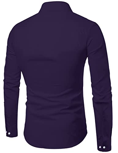 Image of Men's Solid Cotton Regular Fit Full Sleeve Collared Neck Casual Shirt for Men Stylish Latest, Formal