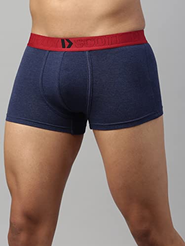 Image of Dixcy Scott Maxmius Mens Solid Mid Rise Body Fit Innerwear - Elate Trunk- Assorted - Print & Color May be Vary (Pack of 4)