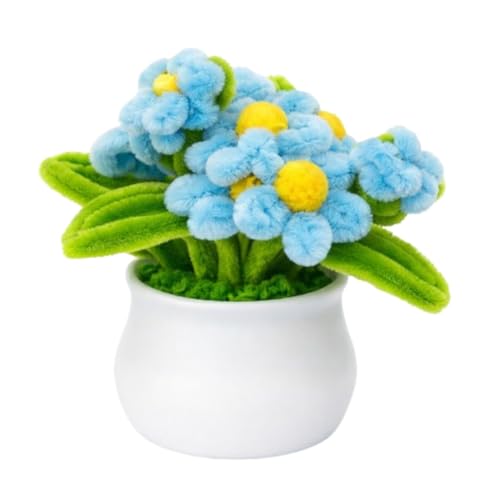 1 Pcs Pipe Cleaner Forget-Me-Not Flowers, Artificial Flower with ...