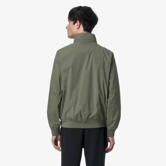K-Way KWAY JACKET AMAURY STRETCH NYLON JERSEY GREEN LICHEN UOMO K3123VW - Color: V15 XL