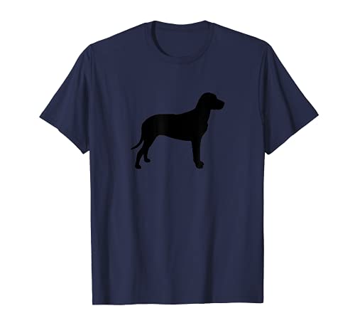 Silhouette of Dog Breed - Finnish Hound T-Shirt, Blue
