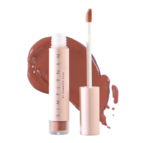 SIMPLYNAM Satin Soft Lip Crème | 1 Swipe Full Coverage | Hydrating, Creamy Matte Finish | 6-8 Hour Stay | Transfer-Proof & Smudge-Proof | Infused with Peptides & Squalane | Vegan | Isha – Almond Pink
