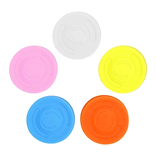 Creativee Zip Chip Frisbee, 5 piezas Mini disco volador de silicona, empuje a mano OVNI flexible Spin Beach Juguetes al aire libre para adultos niños mascotas perros