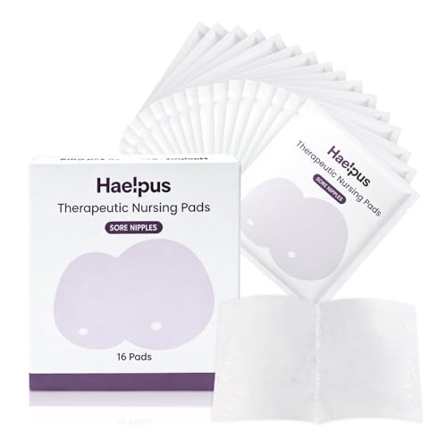 Hydrogel Nipple Pads for Sore & Cracked Nipples Pain Relief in Minutes Scab-Free Healing in Days Natural Lanolin-Free Hydrogel Soothing Pads for Breastfeeding Breastfeeding Essentials 16 Count
