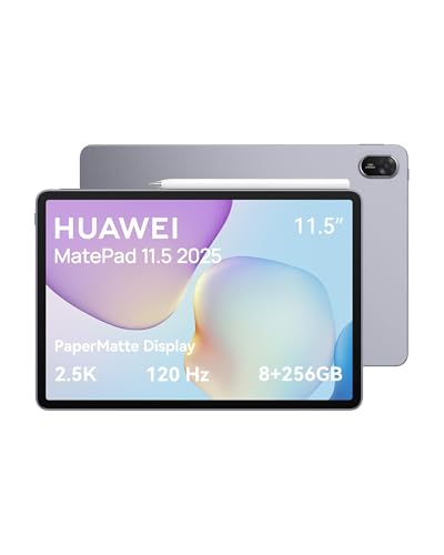 HUAWEI MatePad 11.5 2025 Tablet, Display PaperMatte da 2.5K e 120 Hz che Garantisce Comfort Visivo, 8+256GB, Batteria de 10,100 mAh, SuperCharge, Notes, M-Pencil