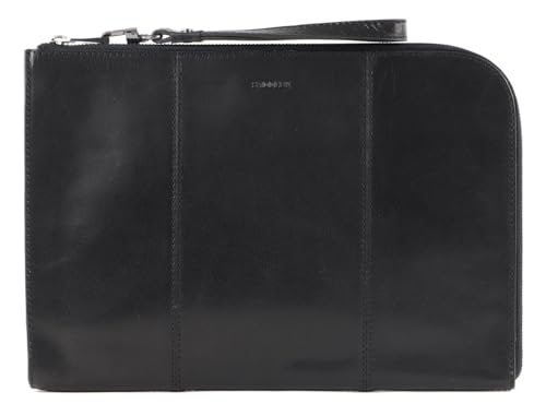 Funda de portátil SADDLER Ferdinand de piel premium negra