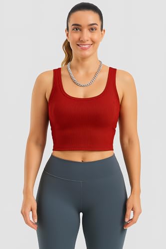 Image of 95% Cotton, 5% Lycra Women's and Girls Solid Ribbed Square Neck Tank Top | Tanktop for Women | Sleeveless Top | Crop Tanktop | Ribbed Tank Top