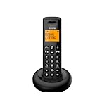 ALCATEL E260 - Téléphone Fixe sans Fil DECT - Design Compact - Grand Écran Rétroéclairé - Mains Libres - Fonction Blocage des Appels Indésirables - Noir