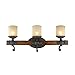 Golden Lighting 1821-BA3 BI Madera - 3 Light Bath Vanity in Variety of style - 10.38 Inches high by 24.25 Inches wide,