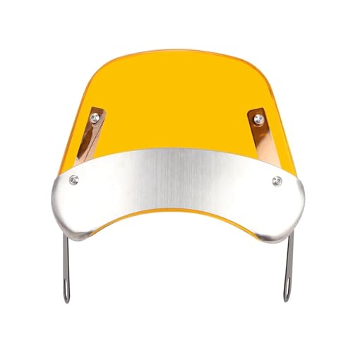 Déflecteur vent universel de qualité premium finition jaune pour phare Harley-Davidson
