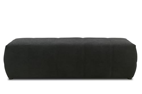 DOMO. collection Polsterhocker Brandon, Sitzhocker, Fußhocker, Hocker 150 x 60 x 40 cm, schwarz