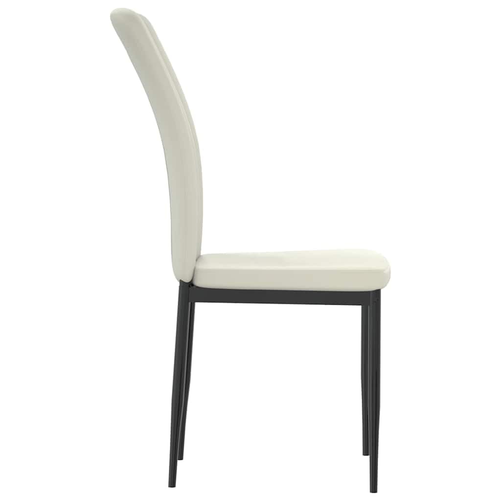 Chaises de salle à manger 4 unités velours crème