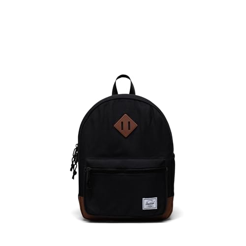 Herschel Supply Co. Heritage Backpack, Black/Saddle Brown (Limited Edition), Kids-15L