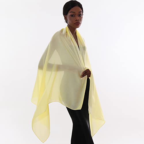 Stola Gelb Festlich für Abendkleid Damen Schals Tücher Sommer Dünn Schaltuch Pashmina
