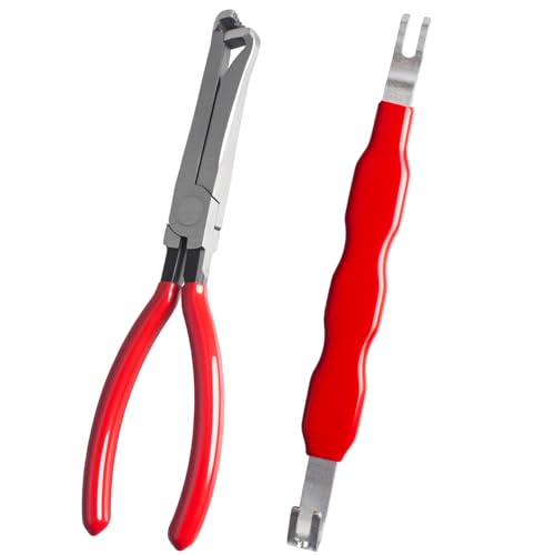 Image of 2 PCS Electrical Disconnect Pliers for Cars, Straight Automotive Electrical Connector Pliers and Electrical Connector Separator Tool