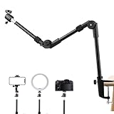 Webcam Ständer Halterung, Kamerahalterung 22 Faltbar Schwanenhals mit 1/4’’ Schrauben für DSLR Kameras, Logitech Webcam, Ringlicht, Projekto, Handcam, Gopro Hero 8 7 6 5