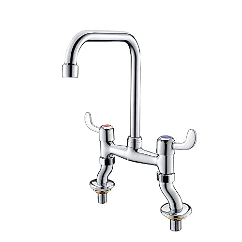 Robinet de cuisine en laiton massif double poignée pour remplacer un mitigeur fuyard