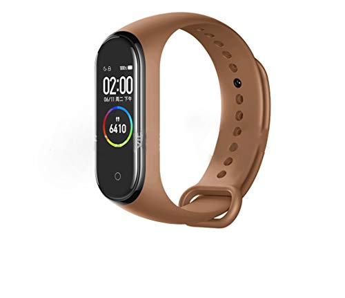 Yango Correa para Xiaomi Mi Band 4 Pulsera, Silicona Suave Pulsera de Respueto Compatible con Xiao Mi Mi Band 3 y Mi Band 4 (marrón)