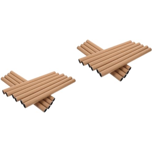 KALLORY 20pcs Cardboard Mailing Tubes Poster Holder for Artwork Crafts Documents Reusable Storage for Shipping Transporting Posters