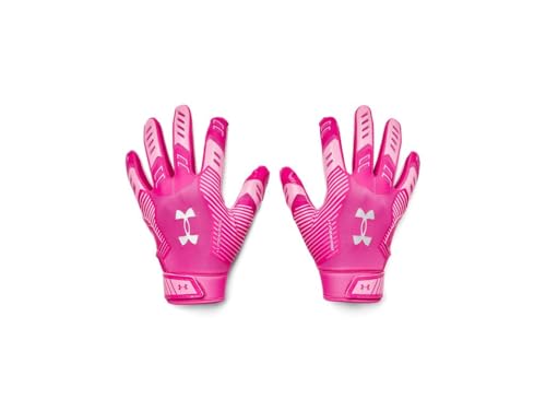 Under Armour Boys' F9 Nitro Football Gloves, 652 Pink, YLG - image 1