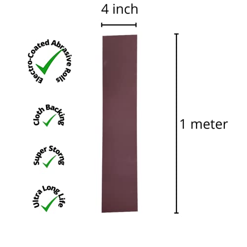 Image of Color Zebra Emery Cloth Roll Sanding Roll Grit - 220 (Size - 4 inch x 1 meter) Pack Of 1. For Grinding Polishing of Metal and Wood