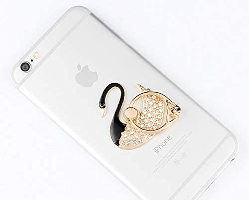 SD Enriching Beauty Smart Phone Ring Finger Grip Luxury Universal Mobile Holder Stand, 3D Ring Finger Grip for Mobile Tablet (Black)