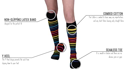 Image of Mysocks Unisex Extra Fine Combed Cotton Rainbow Socks | Seamless Toe | Reflect Your Style | Make Your Steps Enjoyable
