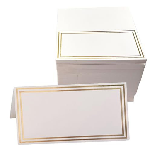 BUBEFSKD Paquete De 50 Tarjetas Elegantes para Nombre Recepción Boda Asientos Rectangulares Suministros Fiestas Tarjetas con Nombre Aniversario
