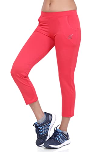 Image of Women Airforce Blue Regular Fit Streachable Capri for Gym, Yoga, Runing, Jogging Activewear Two Sided Pockets Capri (Size XL, 30-32)