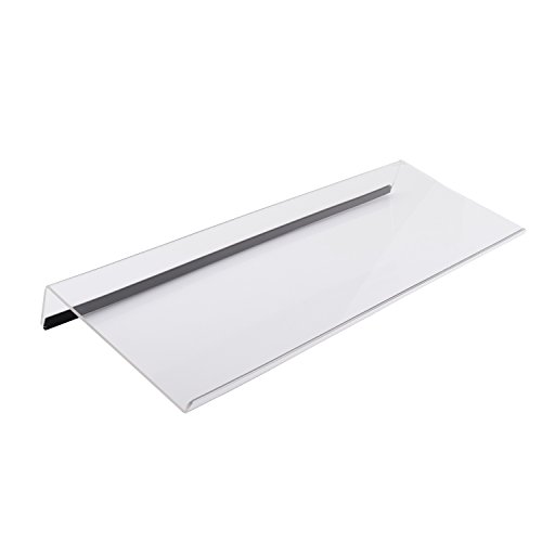 Tilted Ergonomic Computer Keyboard Stand with Rubber Strip Clear Acrylic Full by First-Rate Acrylics|Deluxe Clear Acrylic Riser for Computer Gaming and Typing|Universal Elevated Stand